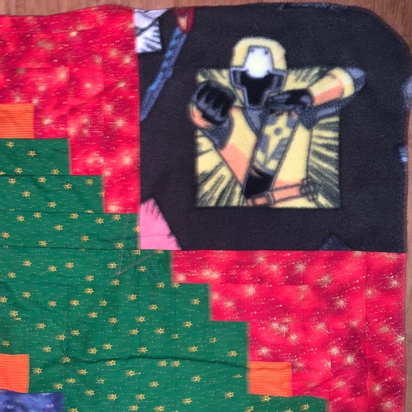Handmade Quilt Power Rangers Yellow Green. Condit - Picture 3 of 11